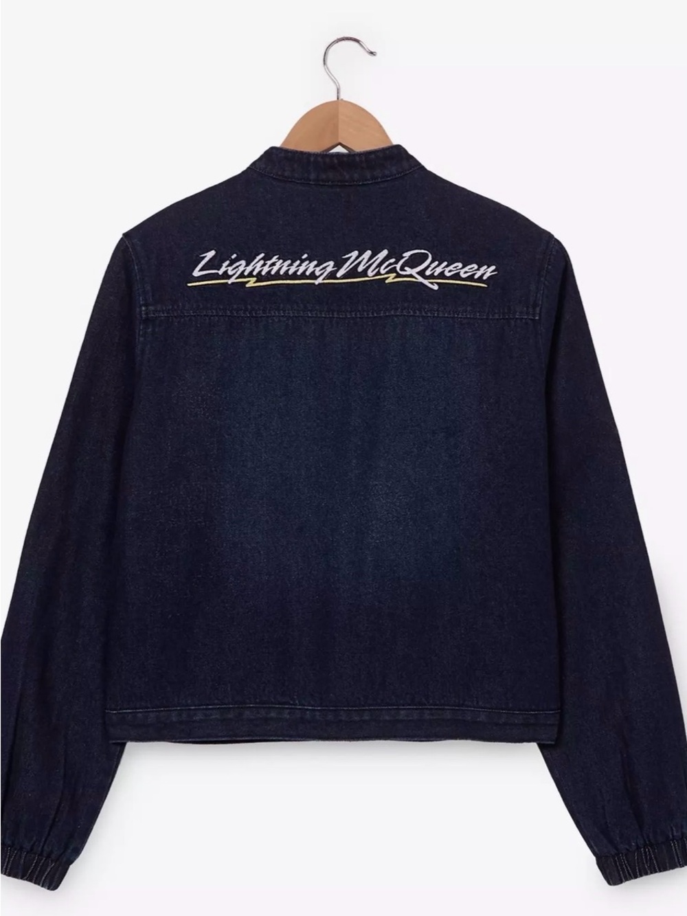 Cars denim crop moto plus size jacket - Picture 2 of 5